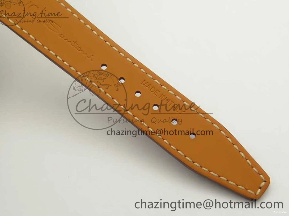 MIROTIME 0428 SportInspired Portofino IW458101 RG MK 1:1 Best Edition Gray Dial On Brown Leather Strap MIYOTA 7165